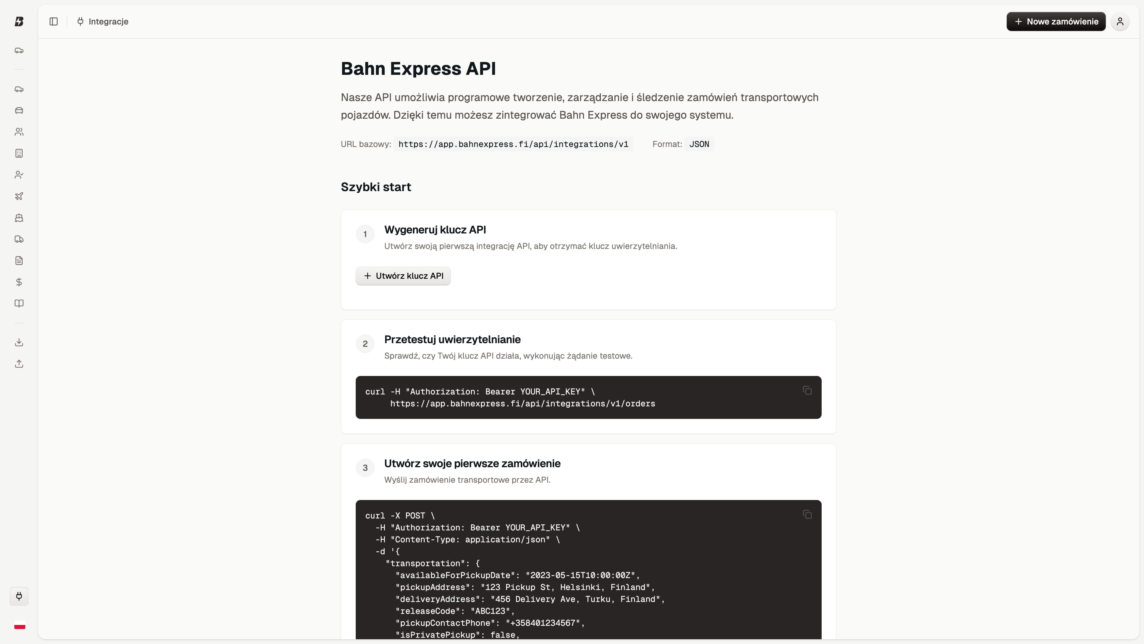 Bahn Express API Integration